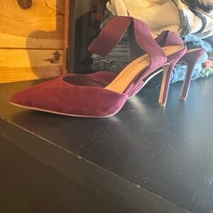 ANTONIO MELANI Purple Suede Slingback Heels